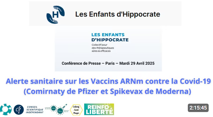 Conférence de presse sur les vaccins ARN anti-COVID : Alerte sanitaire et propositions d’alternatives